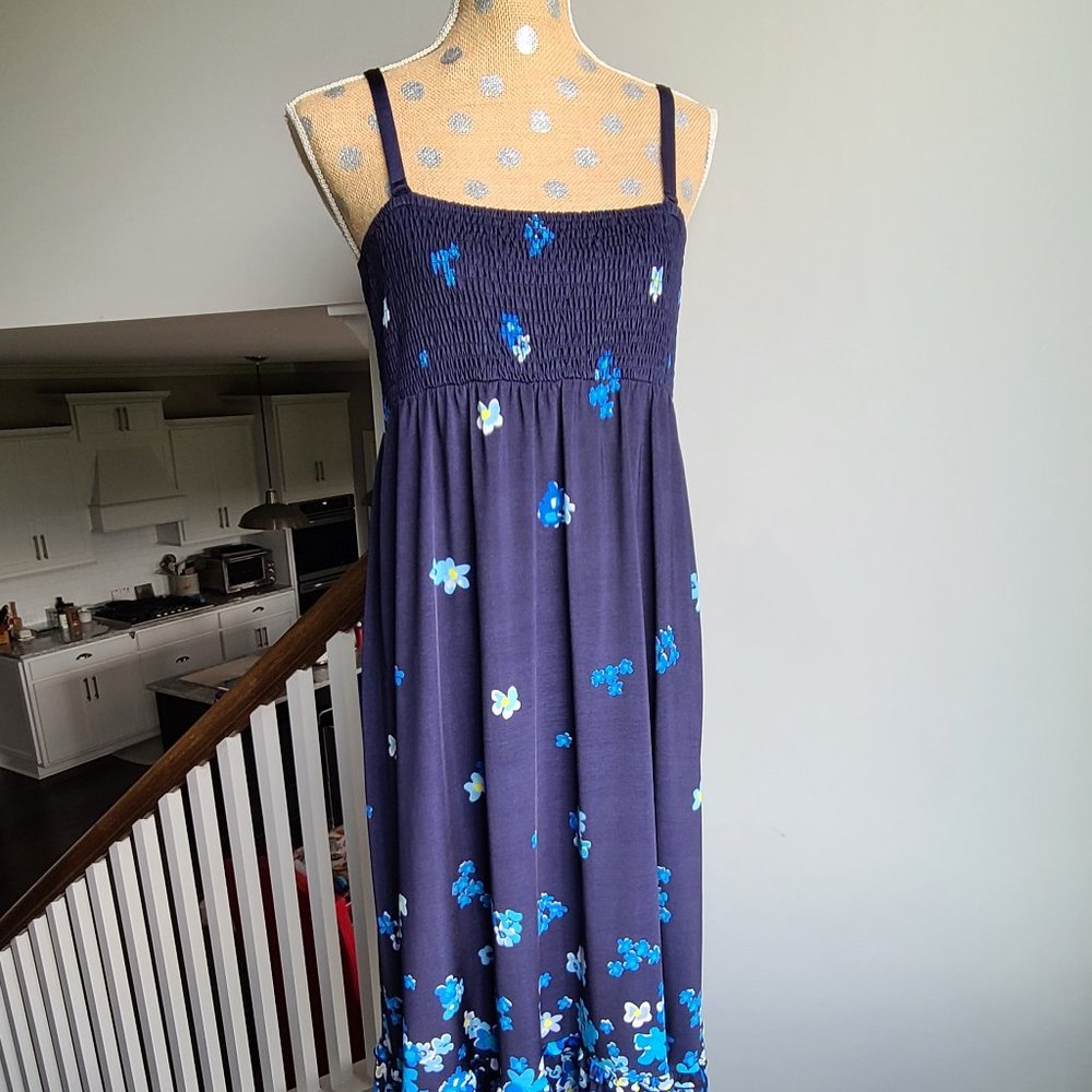 INC International Concepts Blue Floral Maxi Dress